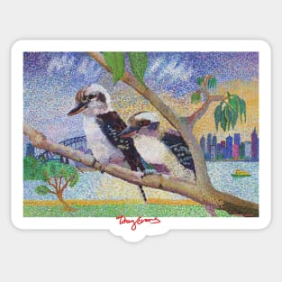 Kookaburra's sitting in a Gum tree Sticker